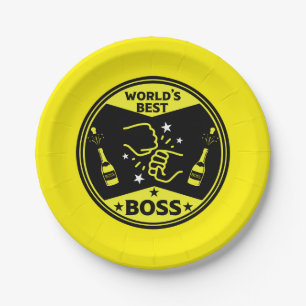 World's Greatest Boss Paper Plate