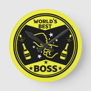 World's Greatest Boss Round Clock