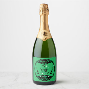 World's Greatest Boss Sparkling Wine Label