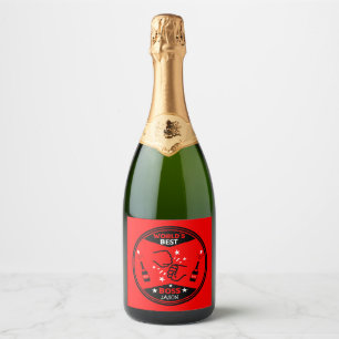 World's Greatest Boss Sparkling Wine Label