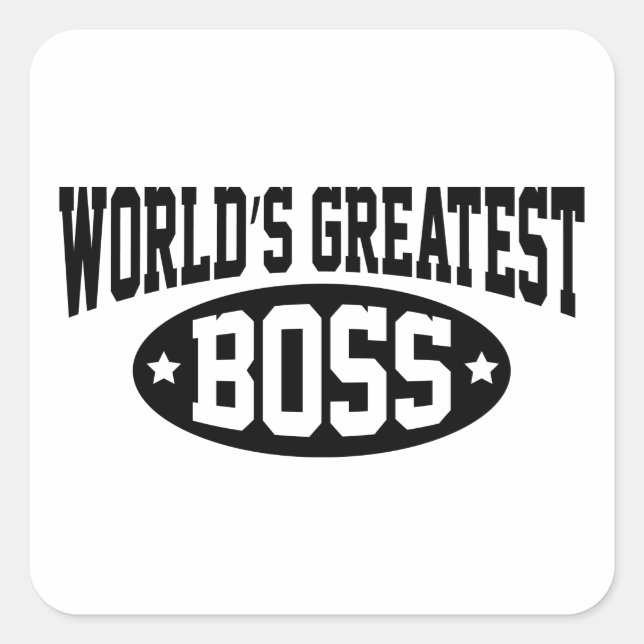 World's Greatest Boss Square Sticker (Front)