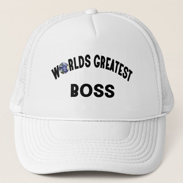 Worlds Greatest Boss Trucker Hat (Front)