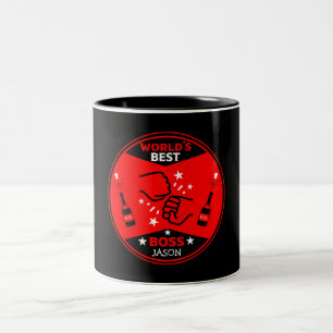 World's Greatest Boss Two-Tone Coffee Mug