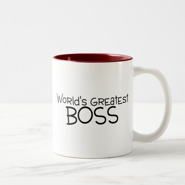 Worlds Greatest Boss Two-Tone Coffee Mug (Right)