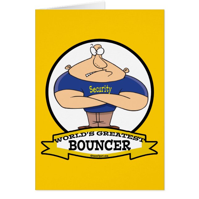 WORLDS GREATEST BOUNCER MEN CARTOON (Front)