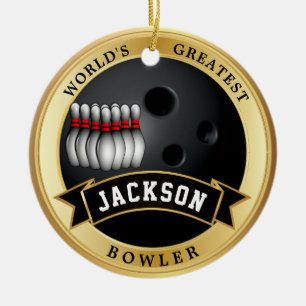 World's Greatest Bowler Ceramic Tree Decoration