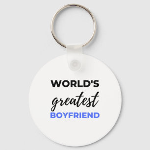 World's Greatest Boyfriend Black Key Ring