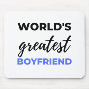 World's Greatest Boyfriend Black Mouse Mat