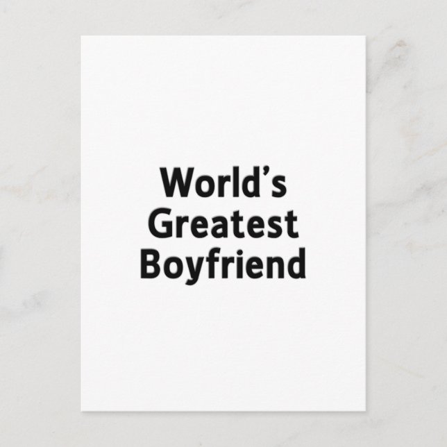  World's Greatest Boyfriend Postcard (Front)