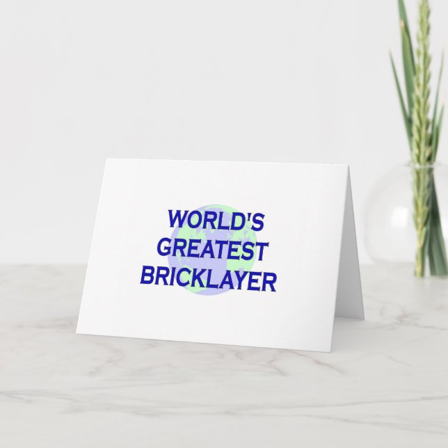 World's Greatest Bricklayer Card (Front)