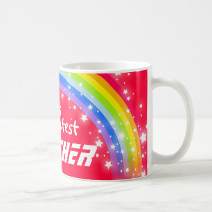 "World's greatest BROTHER" rainbow red mug