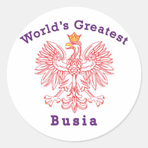 World's Greatest Busia Eagle Classic Round Sticker
