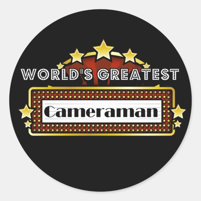 World's Greatest Cameraman Classic Round Sticker (Front)