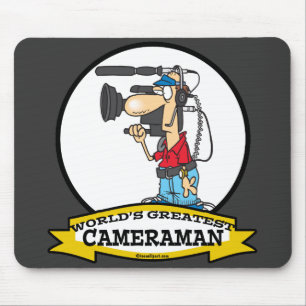 WORLDS GREATEST CAMERAMAN MEN CARTOON MOUSE MAT