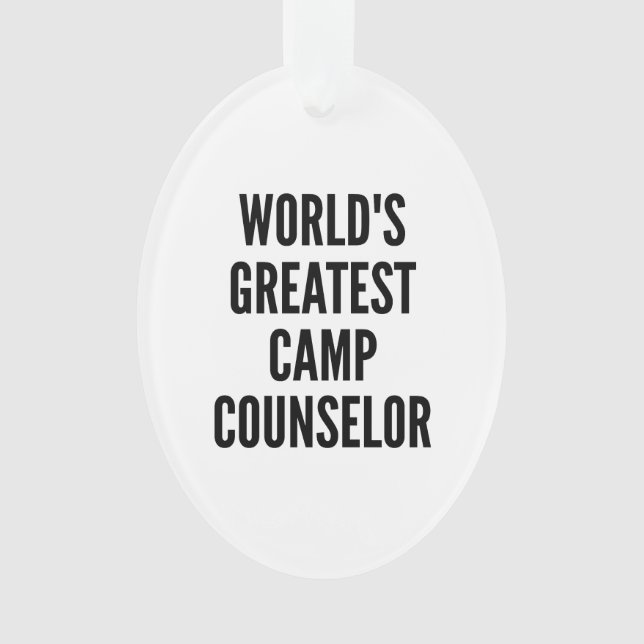 Worlds Greatest Camp Counsellor Ornament (Front)