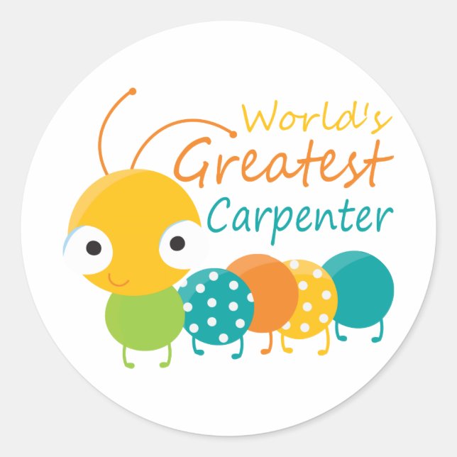 World's Greatest Carpenter Classic Round Sticker (Front)