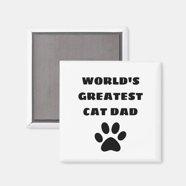 World's Greatest Cat Dad Custom Text Personalised Magnet (Front/Back)
