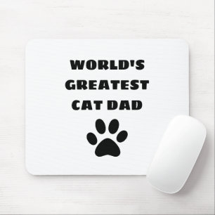 World's Greatest Cat Dad Custom Text Personalised Mouse Mat