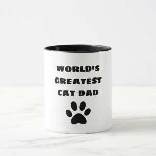 World's Greatest Cat Dad Custom Text Personalised Mug