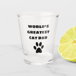 World's Greatest Cat Dad Custom Text Personalised Shot Glass