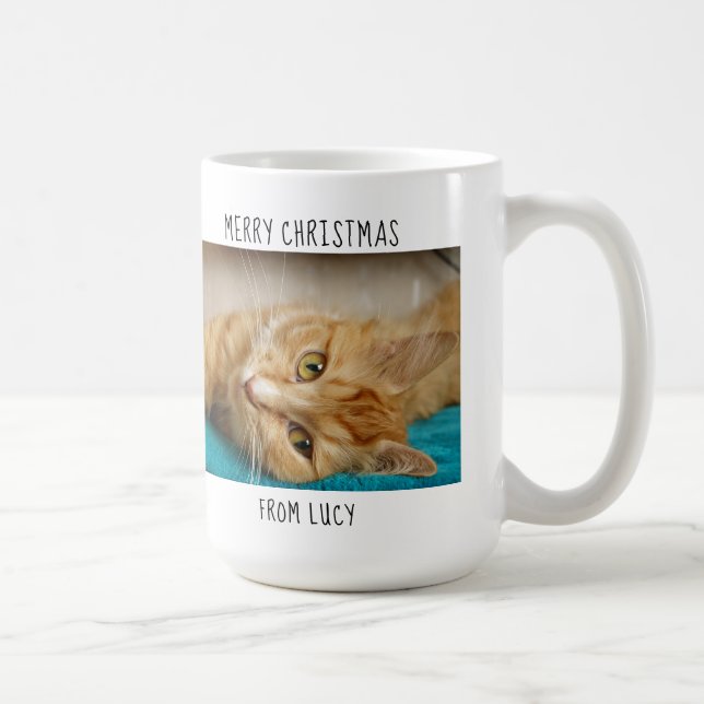 World's Greatest Cat Mum - Christmas photo Coffee Mug (Right)
