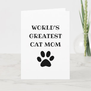 World's Greatest Cat Mum Custom Text Personalised Card
