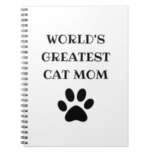 World's Greatest Cat Mum Custom Text Personalised Notebook