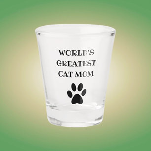 World's Greatest Cat Mum Custom Text Personalised Shot Glass
