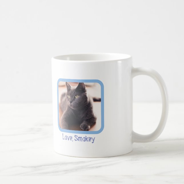 World's Greatest Cat Mum, Photo & Cat Name Coffee Mug (Right)