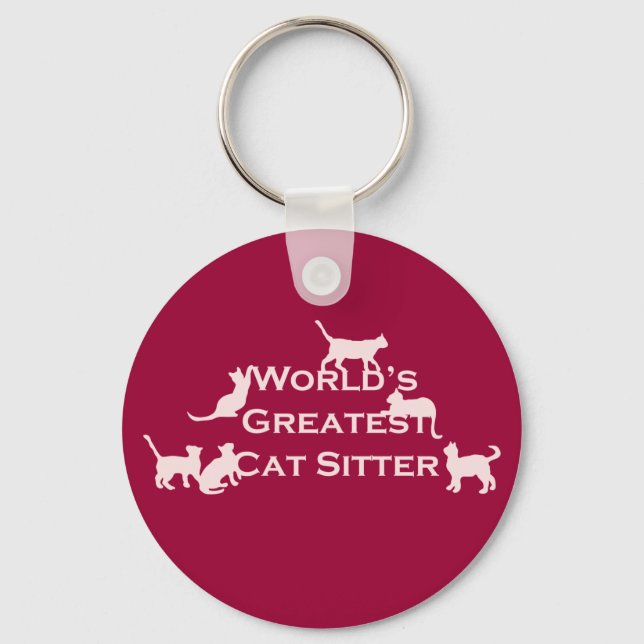 World's Greatest Cat Sitter Key Ring (Front)