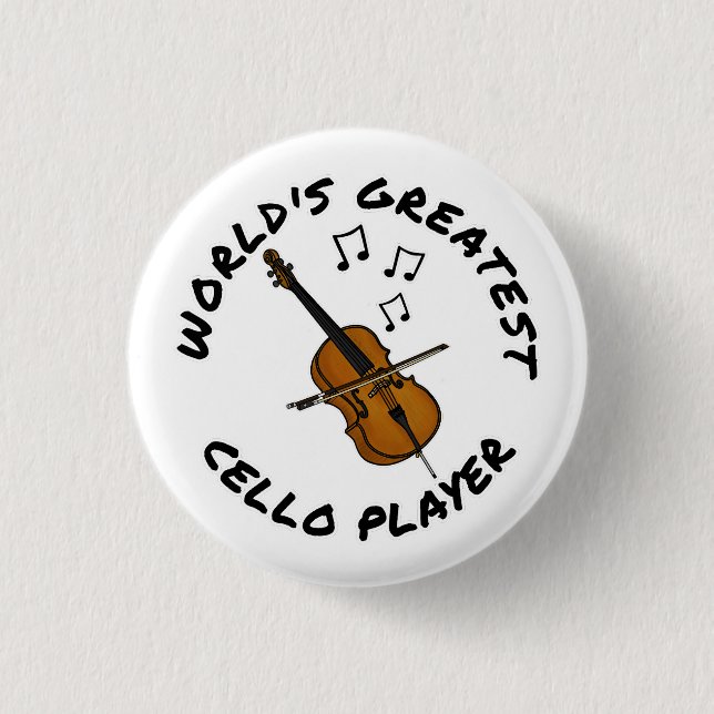 World's Greatest Cello Player, Cellist Funny 3 Cm Round Badge (Front)