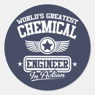 World's Greatest Chemical Engineer In Action Classic Round Sticker