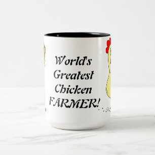World's Greatest Chicken Farmer Two-Tone Coffee Mug