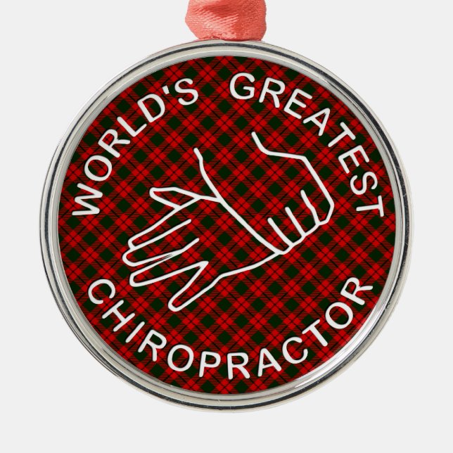 World's Greatest Chiropractor Christmas Ornament (Front)