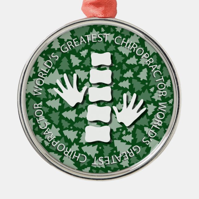 World's Greatest Chiropractor {Green} Ornament (Front)