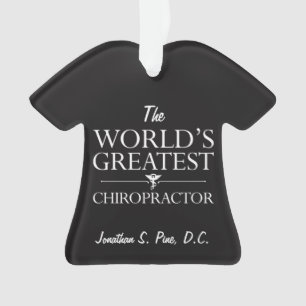 World's Greatest Chiropractor Personalised T-Shirt Ornament