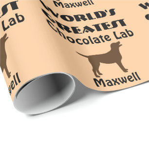 World's Greatest Chocolate Lab Dog Wrapping Paper