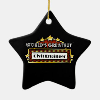 World's Greatest Civil Engineer Ceramic Tree Decoration