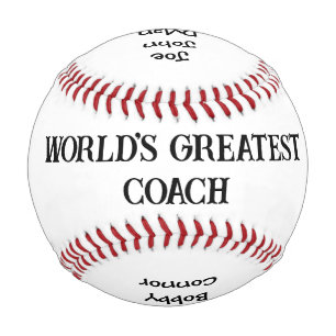 World's Greatest Coach Personalised Baseball