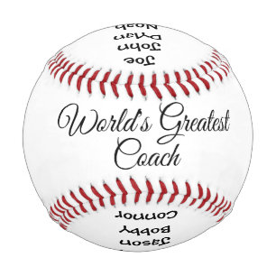 World's Greatest Coach Personalised Baseball