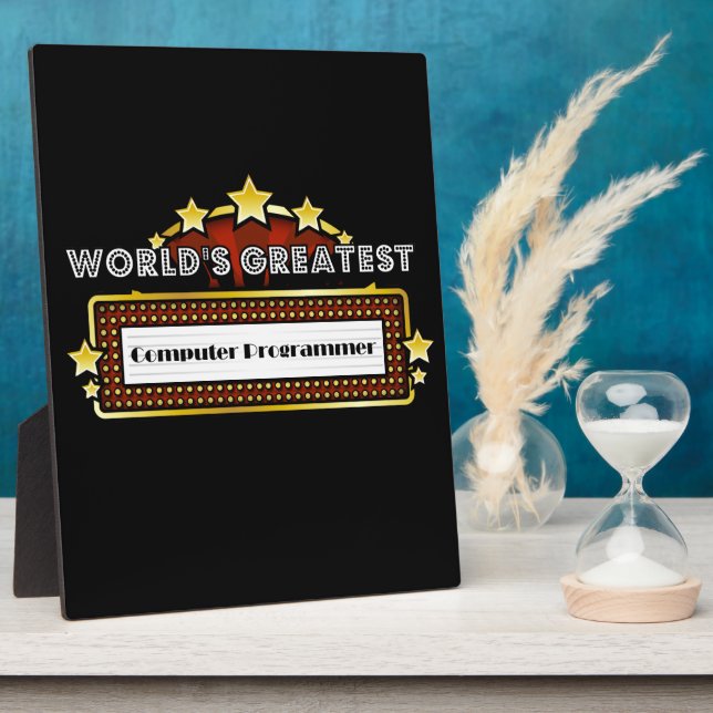 World's Greatest Computer Programmer Plaque (Side)