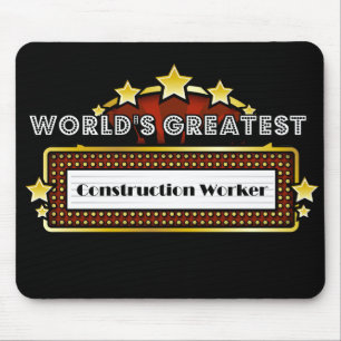 World's Greatest Construction Worker Mouse Mat