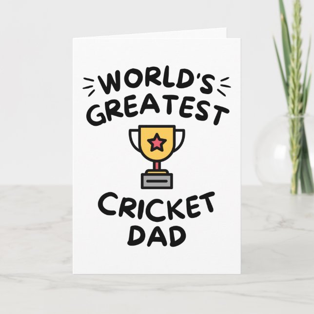 World's greatest cricket dad card (Front)