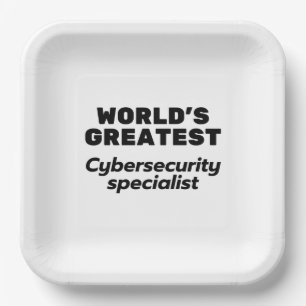 World's greatest Cybersecurity Specialist Paper Plate
