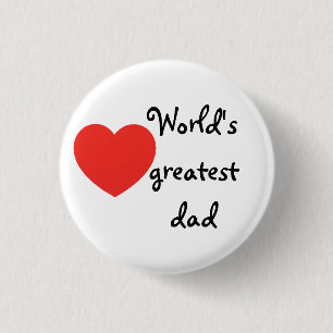 World's greatest dad 3 cm round badge