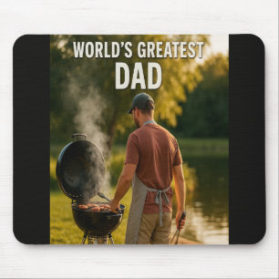 World's Greatest Dad – Backyard BBQ Edition Mouse Mat