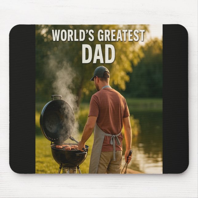 World's Greatest Dad – Backyard BBQ Edition Mouse Mat (Front)