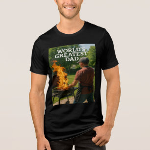 World's Greatest Dad – BBQ Inferno Edition Tri-Blend Shirt