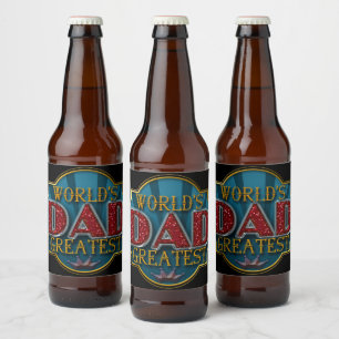 World's Greatest Dad Beer Bottle Label