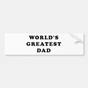 World's Greatest Dad Bumper Sticker